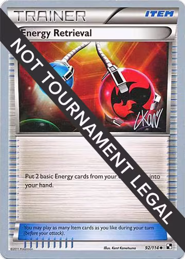 Energy Retrieval - 2011 (Christopher Kan) (92/114), World Championship Decks — Pokémon card price