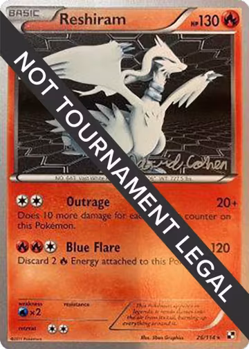 Reshiram - 2011 (David Cohen) (26/114), World Championship Decks — Pokémon card price