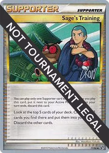 Sage's Training - 2011 (Christopher Kan) (77/90), World Championship Decks — Pokémon card price