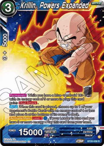 Krillin, Powers Expanded (BT20-036), Power Absorbed — DB Super card price
