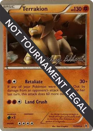 Terrakion - 2012 (Zachary Bokhari) (73/101), World Championship Decks — Pokémon card price