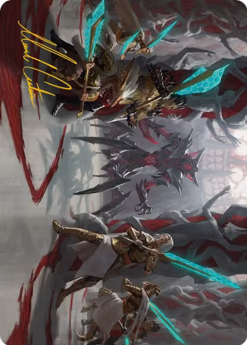 Goldwardens' Gambit Art Card (Gold-Stamped Signature) (29), Art Series: Phyrexia: All Will Be One — Magic card price