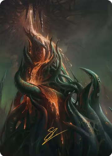 Copperline Gorge Art Card (Gold-Stamped Signature) (57), Art Series: Phyrexia: All Will Be One — Magic card price