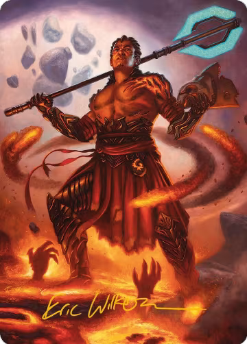 Koth, Fire of Resistance Art Card (Gold-Stamped Signature) (31), Art Series: Phyrexia: All Will Be One — Magic card price