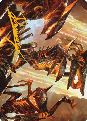 Gleeful Demolition Art Card (Gold-Stamped Signature) (28), Art Series: Phyrexia: All Will Be One — Magic card price