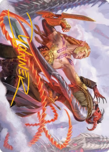Tyvar's Stand Art Card (Gold-Stamped Signature) (43), Art Series: Phyrexia: All Will Be One — Magic card price