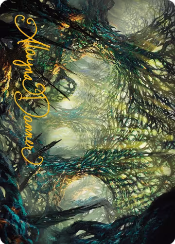 The Hunter Maze Art Card (Gold-Stamped Signature) (60), Art Series: Phyrexia: All Will Be One — Magic card price