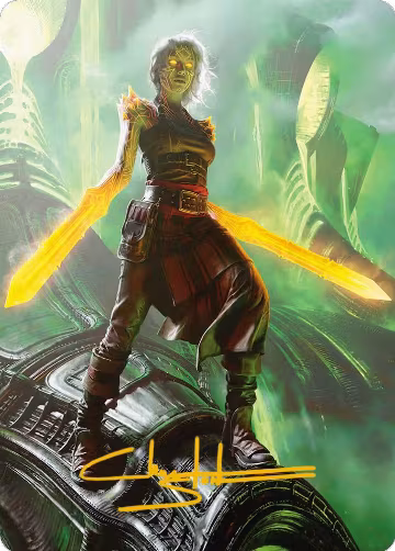 Nahiri, the Unforgiving Art Card (51/81) (Gold-Stamped Signature) (51), Art Series: Phyrexia: All Will Be One — Magic card price