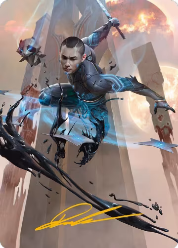 Kaito, Dancing Shadow Art Card (48/81) (Gold-Stamped Signature) (48), Art Series: Phyrexia: All Will Be One — Magic card price