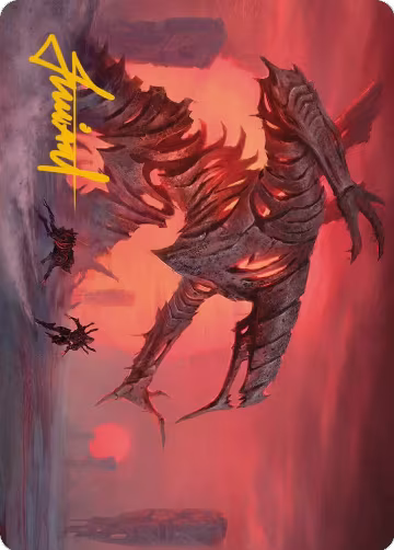 Red Sun's Twilight Art Card (Gold-Stamped Signature) (33), Art Series: Phyrexia: All Will Be One — Magic card price