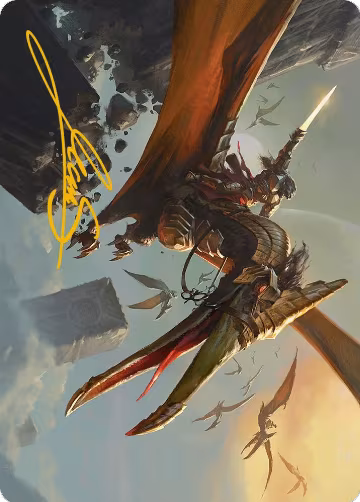 Skyhunter Strike Force Art Card (Gold-Stamped Signature) (9), Art Series: Phyrexia: All Will Be One — Magic card price