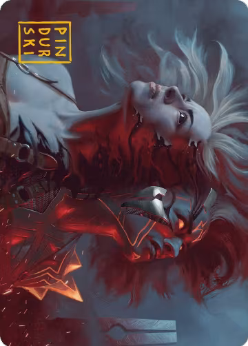 Thrill of Possibility Art Card (Gold-Stamped Signature) (36), Art Series: Phyrexia: All Will Be One — Magic card price
