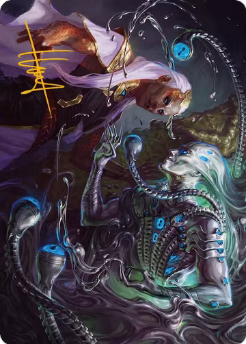 Mirage Mockery Art Card (Gold-Stamped Signature) (17), Art Series: Phyrexia: All Will Be One — Magic card price