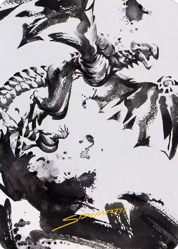 Quicksilver Fisher Art Card (Gold-Stamped Signature) (68), Art Series: Phyrexia: All Will Be One — Magic card price
