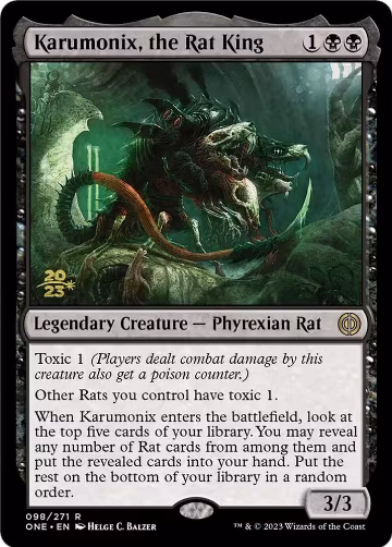 Karumonix, the Rat King (98), Prerelease Cards — Magic card price