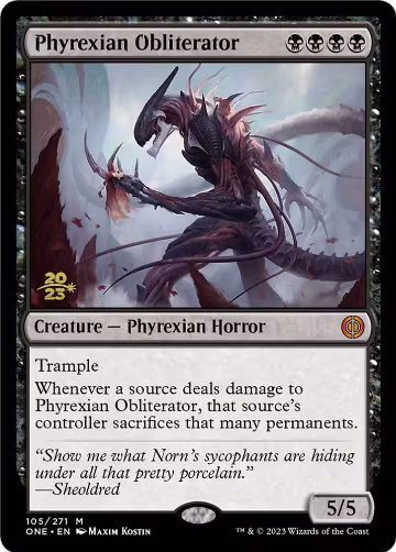 Phyrexian Obliterator (105), Prerelease Cards — Magic card price