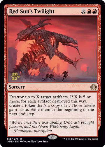Red Sun's Twilight (145), Prerelease Cards — Magic card price