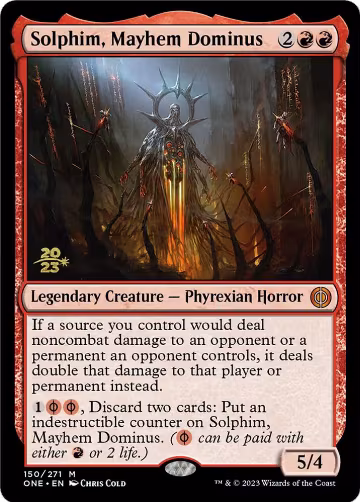 Solphim, Mayhem Dominus (150), Prerelease Cards — Magic card price