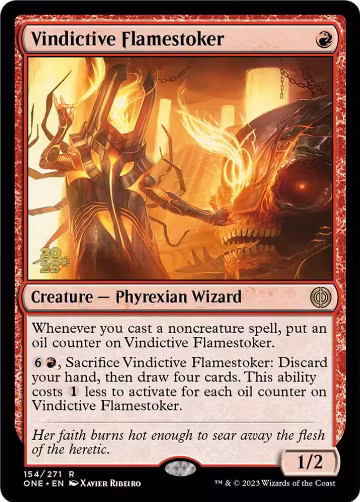 Vindictive Flamestoker (154), Prerelease Cards — Magic card price