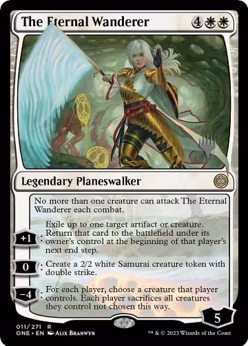 The Eternal Wanderer (11), Promo Pack: Phyrexia: All Will Be One — Magic card price