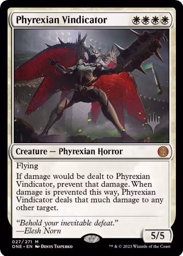Phyrexian Vindicator (27), Promo Pack: Phyrexia: All Will Be One — Magic card price