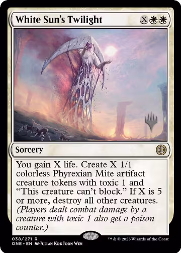 White Sun's Twilight (38), Promo Pack: Phyrexia: All Will Be One — Magic card price