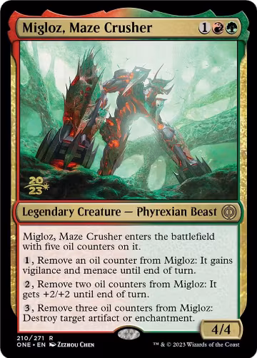Migloz, Maze Crusher (210), Prerelease Cards — Magic card price