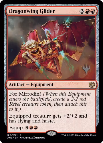 Dragonwing Glider (128), Promo Pack: Phyrexia: All Will Be One — Magic card price