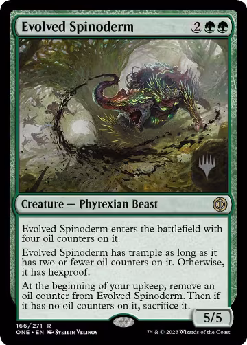 Evolved Spinoderm (166), Promo Pack: Phyrexia: All Will Be One — Magic card price