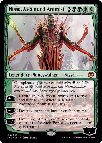 Nissa, Ascended Animist (175), Promo Pack: Phyrexia: All Will Be One — Magic card price