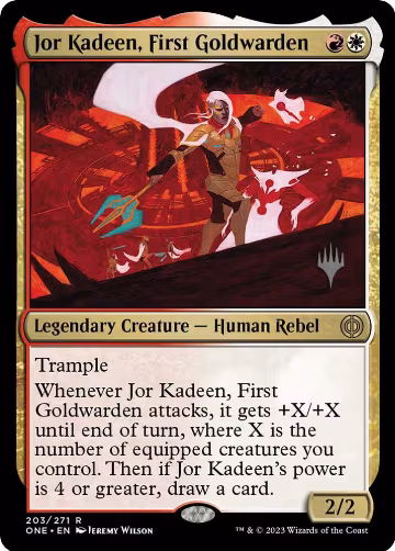 Jor Kadeen, First Goldwarden (203), Promo Pack: Phyrexia: All Will Be One — Magic card price