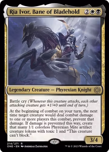Ria Ivor, Bane of Bladehold (214), Promo Pack: Phyrexia: All Will Be One — Magic card price