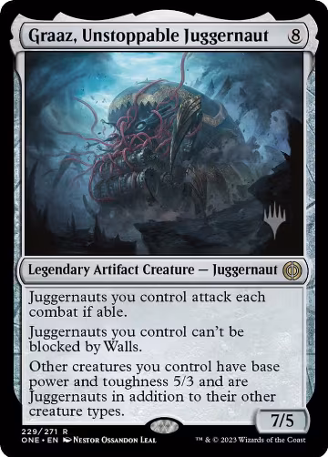 Graaz, Unstoppable Juggernaut (229), Promo Pack: Phyrexia: All Will Be One — Magic card price