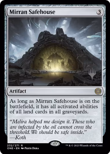 Mirran Safehouse (232), Promo Pack: Phyrexia: All Will Be One — Magic card price