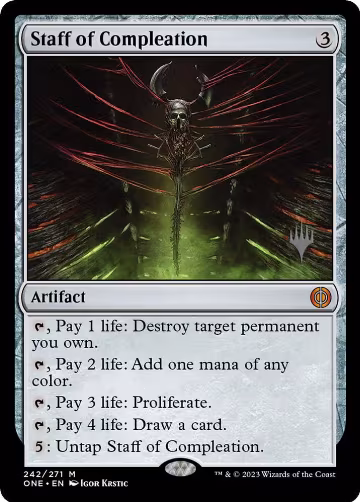 Staff of Compleation (242), Promo Pack: Phyrexia: All Will Be One — Magic card price