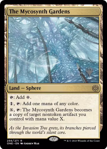 The Mycosynth Gardens (256), Promo Pack: Phyrexia: All Will Be One — Magic card price