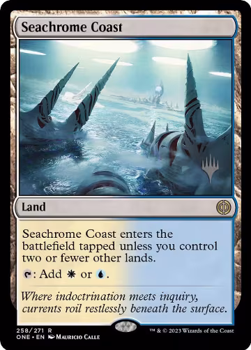 Seachrome Coast (258), Promo Pack: Phyrexia: All Will Be One — Magic card price
