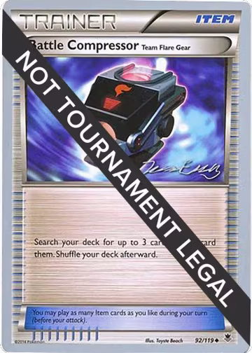 Battle Compressor (Team Flare Gear) - 2016 (Jesper Eriksen) (92/119), World Championship Decks — Pokémon card price