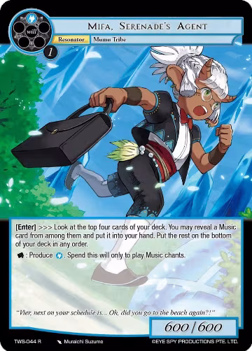 Mifa, Serenade's Agent (TWS-044 R), The War of the Suns — Force of Will card price