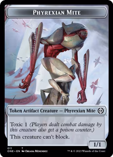 Phyrexian Mite (011) // Cat Double-Sided Token (11 // 1), Phyrexia: All Will Be One — Magic card price