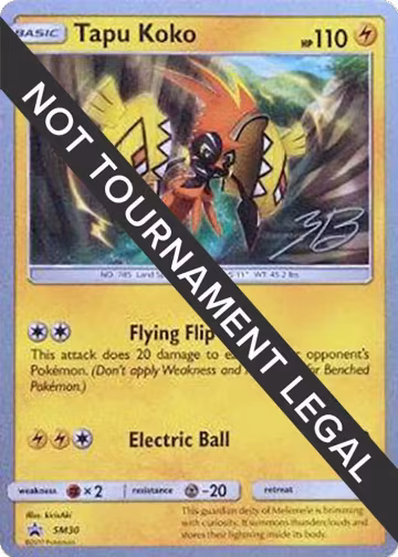 Tapu Koko - 2017 (Zachary Bokhari) (SM30), World Championship Decks — Pokémon card price
