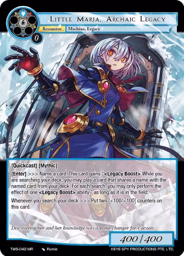 Little Maria, Archaic Legacy (TWS-042 MR), The War of the Suns — Force of Will card price