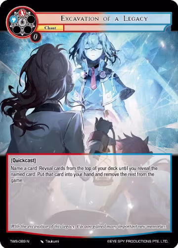 Excavation of a Legacy (TWS-089 N), The War of the Suns — Force of Will card price