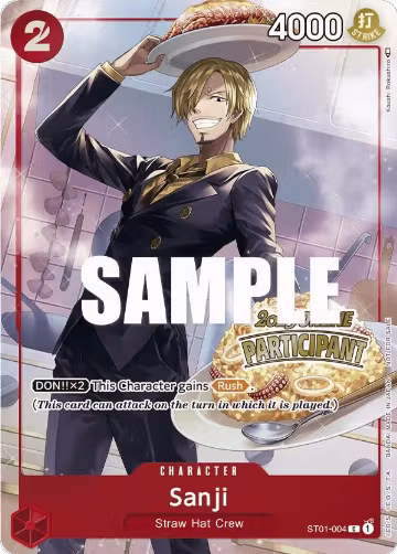 Sanji (Online Regional 2023) [Participant] (ST01-004), One Piece Promotion Cards — One Piece card price