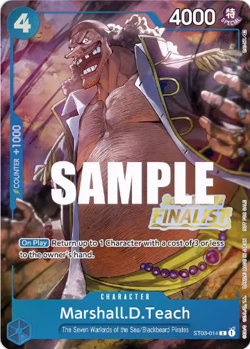 Marshall.D.Teach (Online Regional 2023) [Finalist] (ST03-014), One Piece Promotion Cards — One Piece card price