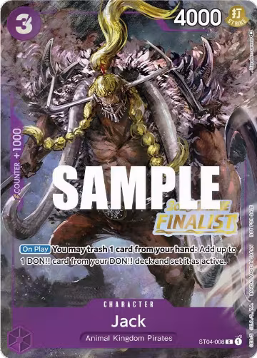 Jack (Online Regional 2023) [Finalist] (ST04-008), One Piece Promotion Cards — One Piece card price