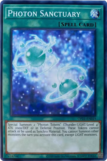 Photon Sanctuary (OP21-EN019), OTS Tournament Pack 21 — Yu-Gi-Oh! card price