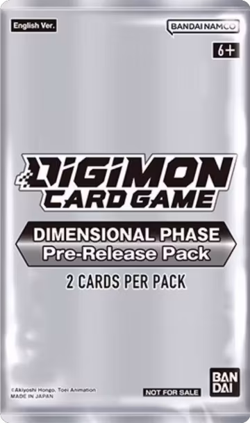 Dimensional Phase Pre-Release Pack, Dimensional Phase Pre-Release Cards — Digimon sealed product price