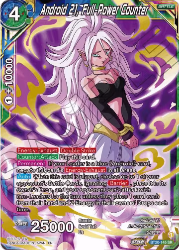 Android 21, Full-Power Counter (BT20-145), Power Absorbed — DB Super card price