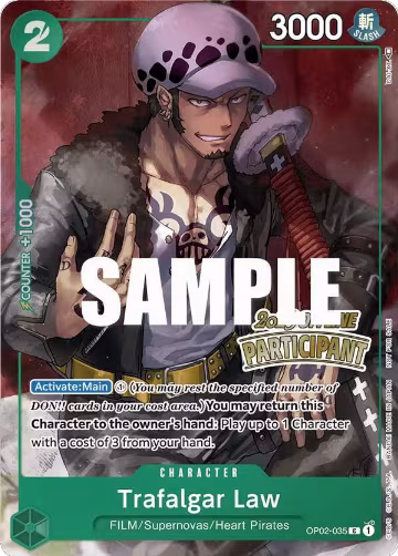 Trafalgar Law (Offline Regional 2023) [Participant] (OP02-035), One Piece Promotion Cards — One Piece card price